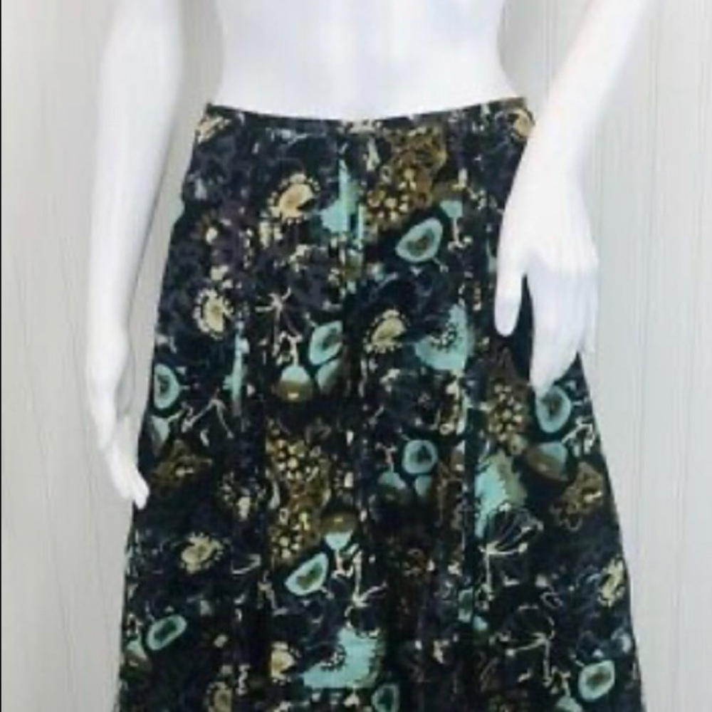 J. Jill Women's Pleated A-Line Silk Blended Skirt